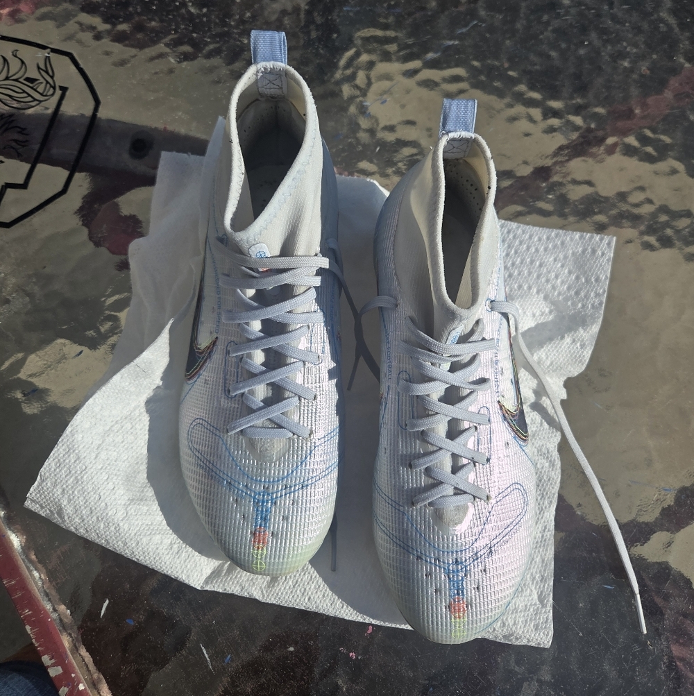 Nike Kids Sneakers - Cream and Blue